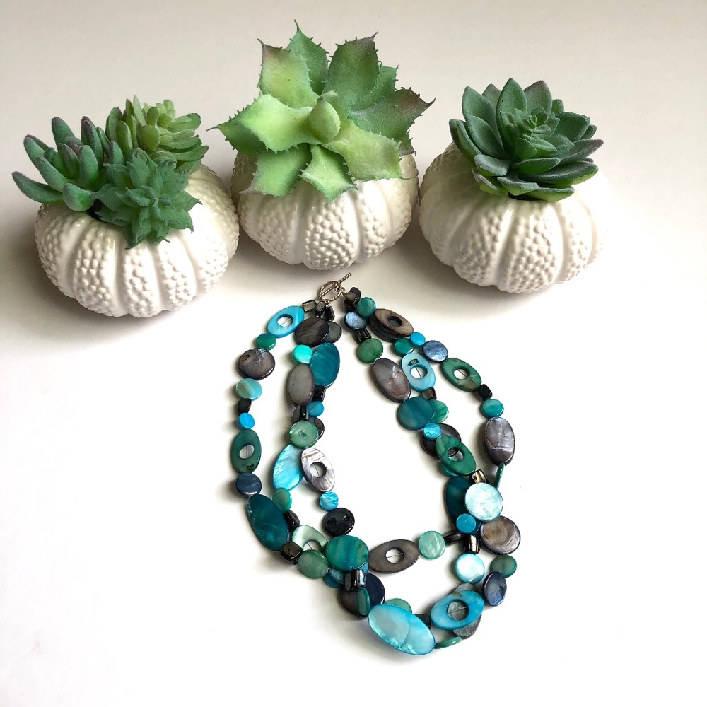 Made in Canada - Multi-coloured 3-strand Necklace